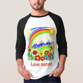 自然愛好家のためのカラフルな自然の絵 Tシャツ