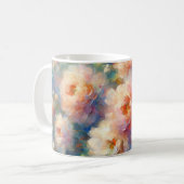 自然愛好家のための美しいフローラデザイン コーヒーマグカップ (正面左)