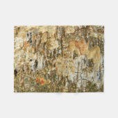 自然愛好家のための自然な木の樹皮写真 フリースブランケット (正面(横))