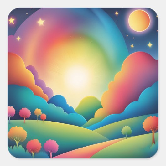 自然愛好家のステッカーパック、アウトドアアドベンチャー スクエアシール (正面)