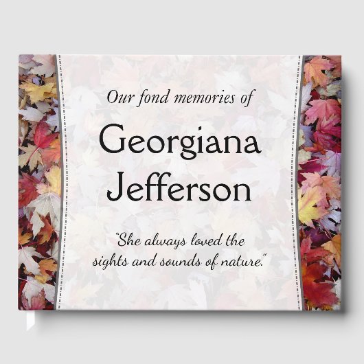 自然愛好家の懐かしい思い出 – 紅葉 ゲストブック (正面)