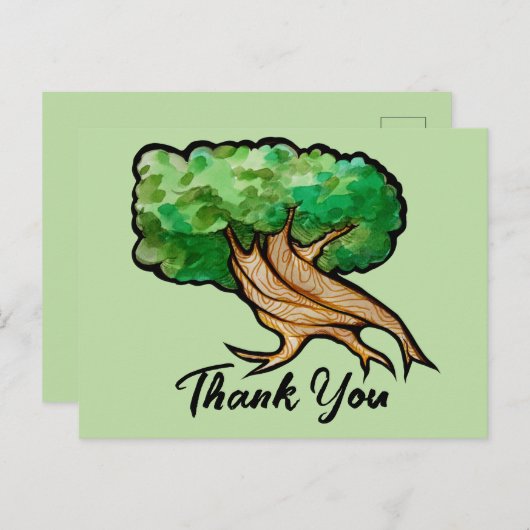 自然愛好家の木の生命のアートワーク水の色 ポストカード (正面/裏面)