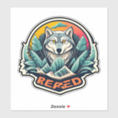 自然愛好家を魅了するオオカミのシール シール (シート)