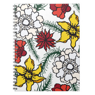 自然愛好者におすすめの花柄スパイラルノート ノートブック