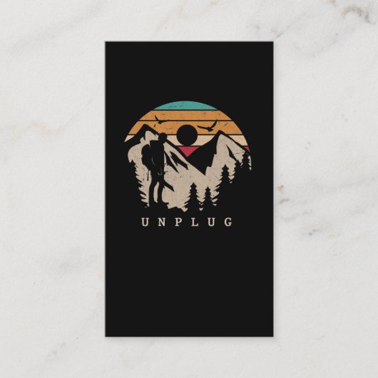 自然愛好者アドベンチャースカウトアウトドアハイキングキャンパー 名刺 (正面)