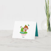自然愛好者 カエル 妖精 サンキューカード (裏面)