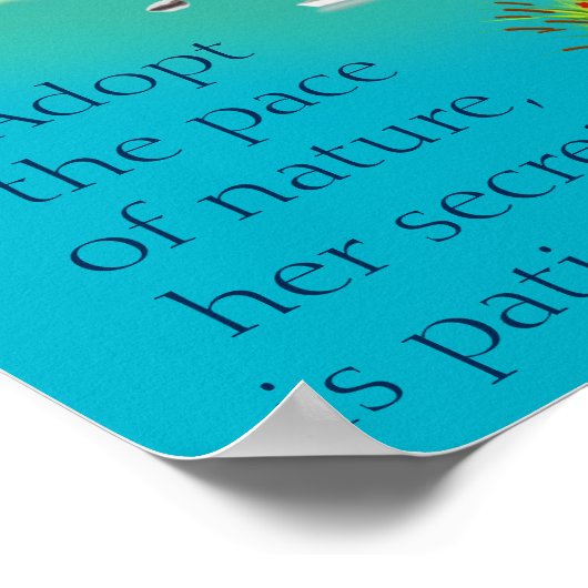 自然感動的と忍耐の引用文 ポスター (角)