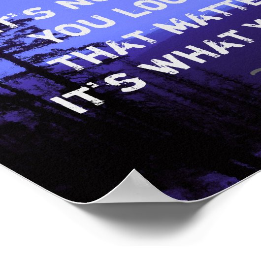 自然感動的ポスターThoreau引用文ブルー ポスター (角)