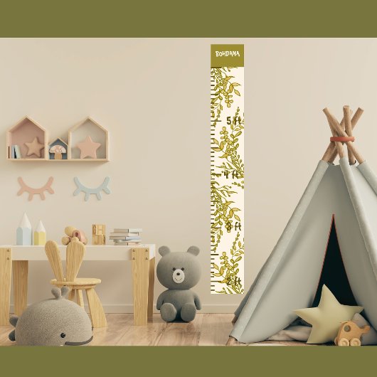 自然成長高さチャート定規フローラリーフ ポスター