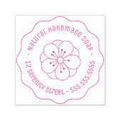 自然手作り石鹸花丸アドレス波打ち セルフインキングスタンプ (デザイン)