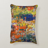 自然抽象化 – 油彩画質感 アクセントクッション (裏面(縦))