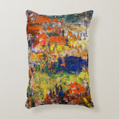 自然抽象化 – 油彩画質感 アクセントクッション (正面(垂直))