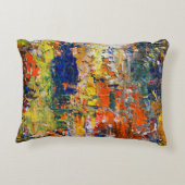 自然抽象化 – 油彩画質感 アクセントクッション (裏面)