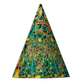 自然抽象芸術アートつる植物のようなデザイン パーティーハット (裏面)