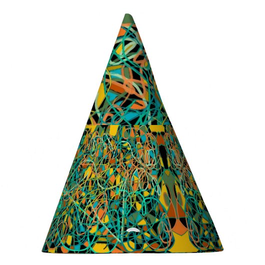 自然抽象芸術アートつる植物のようなデザイン パーティーハット (右)