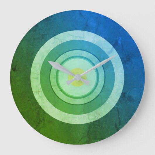 自然抽象芸術カッコいいの素朴トレンディーモダン ラージ壁時計 (正面)