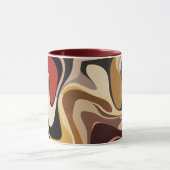 自然抽象芸術スワールアート マグカップ (中央)