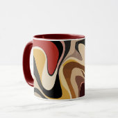 自然抽象芸術スワールアート マグカップ (正面左)