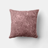 自然抽象芸術バラ赤面金ゴールドグリッタームーヴ クッション (裏面)