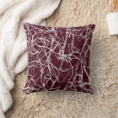 自然抽象芸術ブルゴーニュホワイトグレーイントラーズヴェネス クッション (ブランケット)