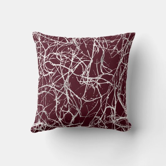 自然抽象芸術ブルゴーニュホワイトグレーイントラーズヴェネス クッション (裏面)
