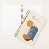 自然抽象芸術幾何パーソナライズされた植物学 プランナー手帳 (ディスプレー)