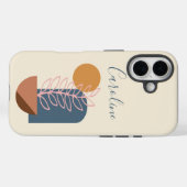 自然抽象芸術幾何パーソナライズされた植物学 Case-Mate iPhoneケース (裏面 (横))