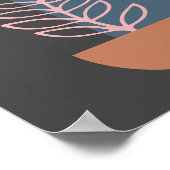 自然抽象芸術幾何学植物学 ポスター (角)