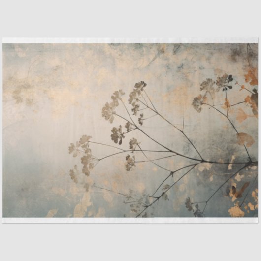 自然抽象芸術植物背景画 薄葉紙 (正面)