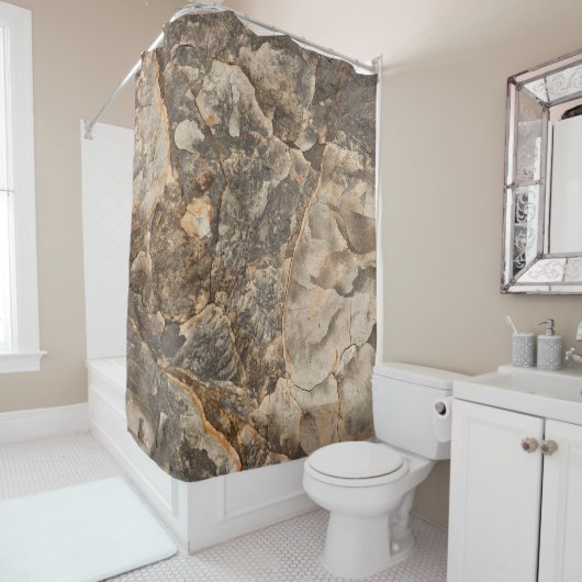 自然抽象芸術泥土自然写真 シャワーカーテン (インサイチュ)