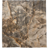 自然抽象芸術泥土自然写真 シャワーカーテン (正面)