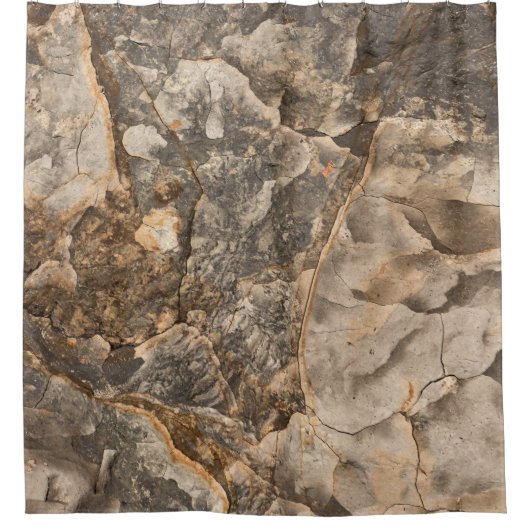 自然抽象芸術泥土自然写真 シャワーカーテン (正面)