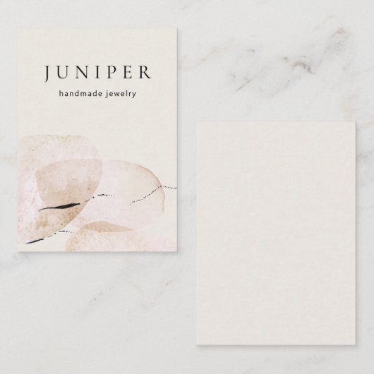 自然抽象芸術芸術的の水色 ノートカード (正面/裏面)