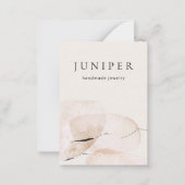 自然抽象芸術芸術的の水色 ノートカード (正面)