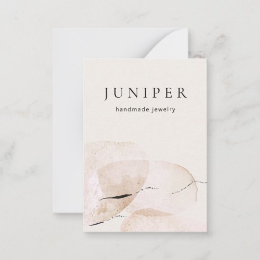 自然抽象芸術芸術的の水色 ノートカード (正面)