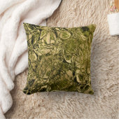 自然抽象芸術金ゴールドセルグリッターチャートルーズグリーン クッション (ブランケット)