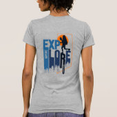 自然探査 | 女性用スリムフィット Tシャツ (裏面)