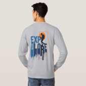 自然探査 | 男性長袖 Tシャツ (裏面フル)