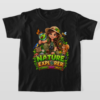 自然探検キッズアウトドアアドベンチャーTシャツ Tシャツ