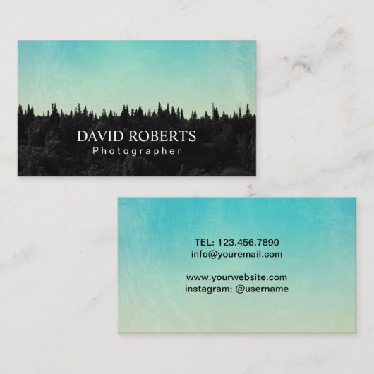 自然撮影プロフェッショナル写真家 名刺 (正面/裏面)