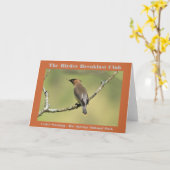 自然撮影杉ワックスウィングバーダー カード (黄色い花)