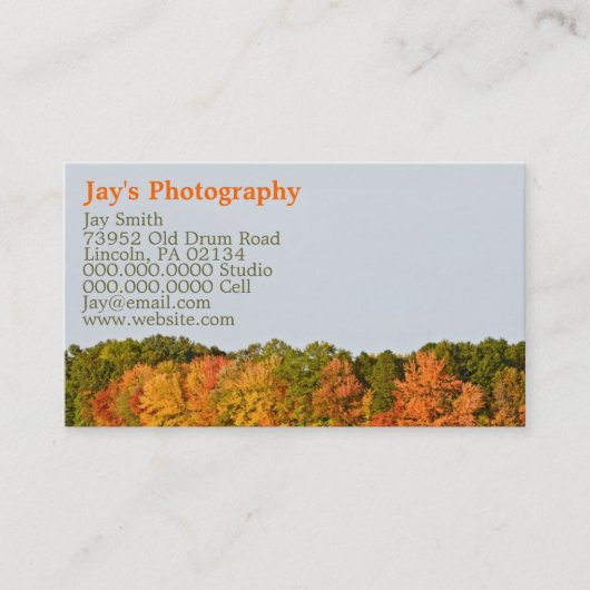 自然撮影用名刺 名刺 (正面)