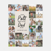 自然数々の写真モダンゴミニマルフパパ フリースブランケット (正面)