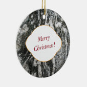 自然文字が付いている石を見る装飾的な猫の毛皮 セラミックオーナメント (右)