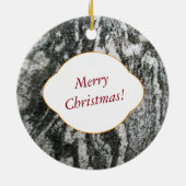 自然文字が付いている石を見る装飾的な猫の毛皮 セラミックオーナメント (裏面)