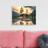 自然旅行 – 水山風景 キャンバスプリント (インサイチュ (リビング))