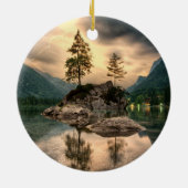 自然旅行 – 水山風景 セラミックオーナメント (裏面)