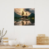 自然旅行 – 水山風景 ポスター (キッチン)