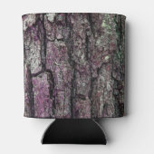 自然旧松バークパープル任意の名前 缶クーラー (裏面)