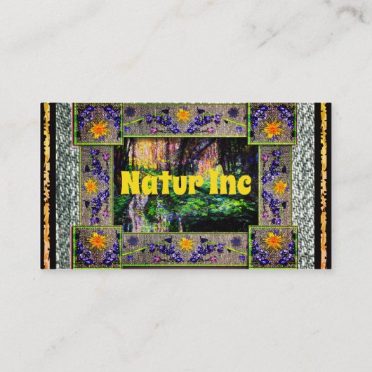 自然春の花タンデリオンウッズデニム 名刺 (裏面)